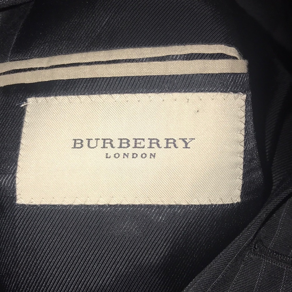 BURBERRY-Men’s Suit Jacket-Sz46 XLg Black/Gray 🔥